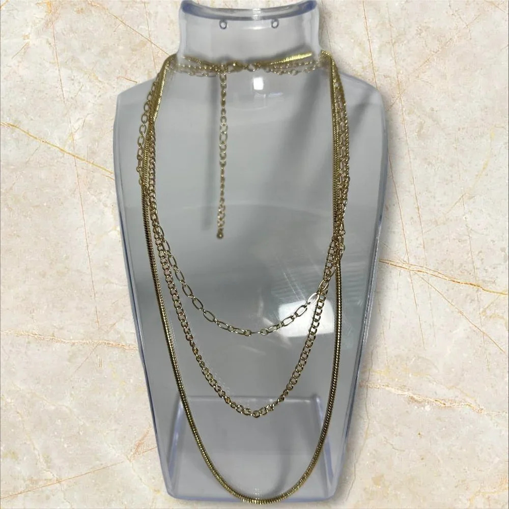 5/$20 Gold‎ Tone Layered Chain Necklace